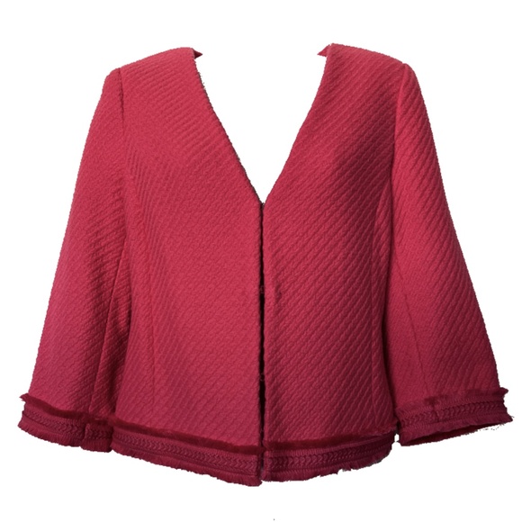 Carslile/Etcetera short summer jacket with 3/4 length sleeves, Size 6. Hot pink - Picture 3 of 5